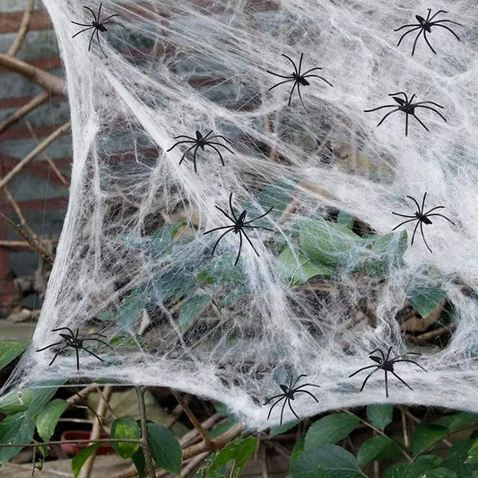 Stretch Cobwebs & Spiders Set