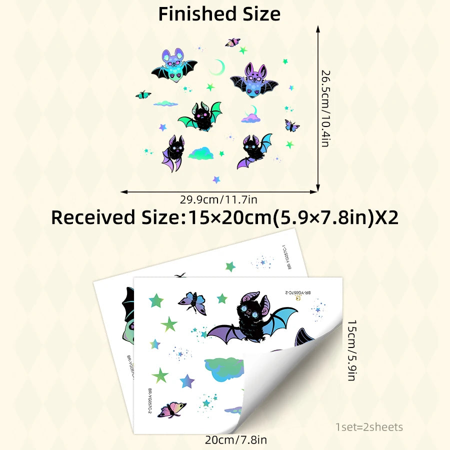 Glow-in-the-Dark Bat Stickers — FREE Gift