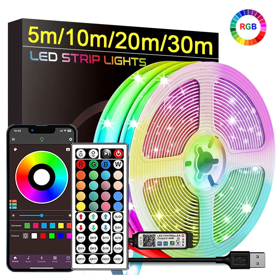 Glow Strip — RGB LED Room Lights (App + Remote)