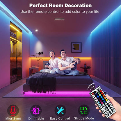 Glow Strip — RGB LED Room Lights (App + Remote)