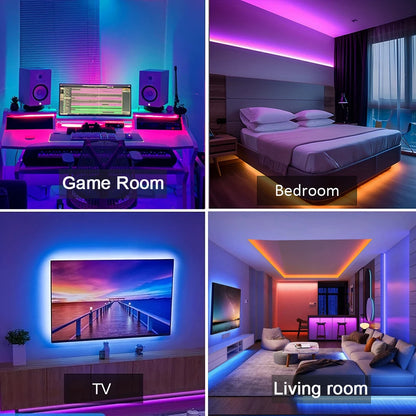 Glow Strip — RGB LED Room Lights (App + Remote)