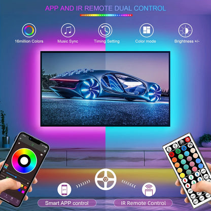 Glow Strip — RGB LED Room Lights (App + Remote)